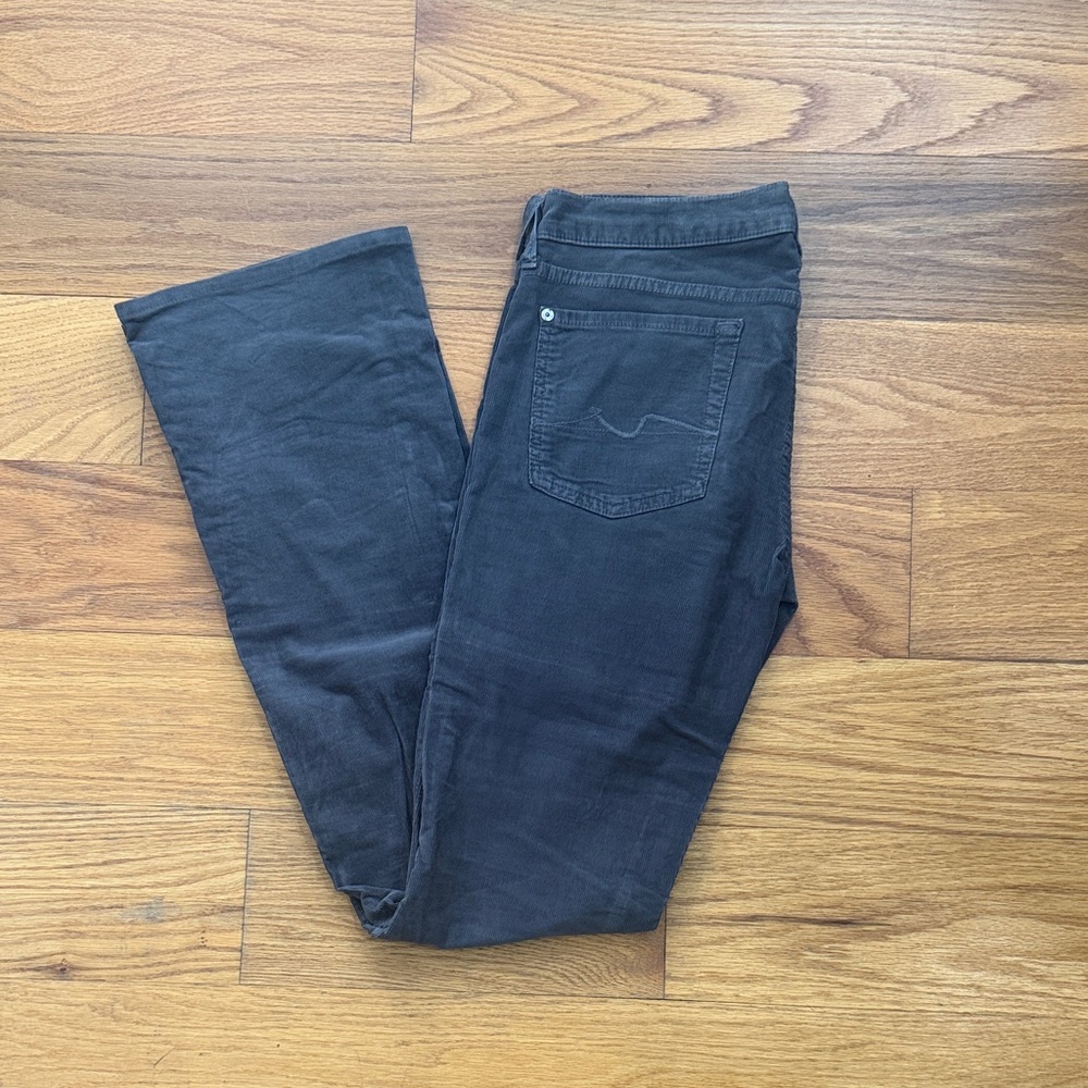 7 For All Mankind Women's Boot Cut Corduroy Jeans - Grey
